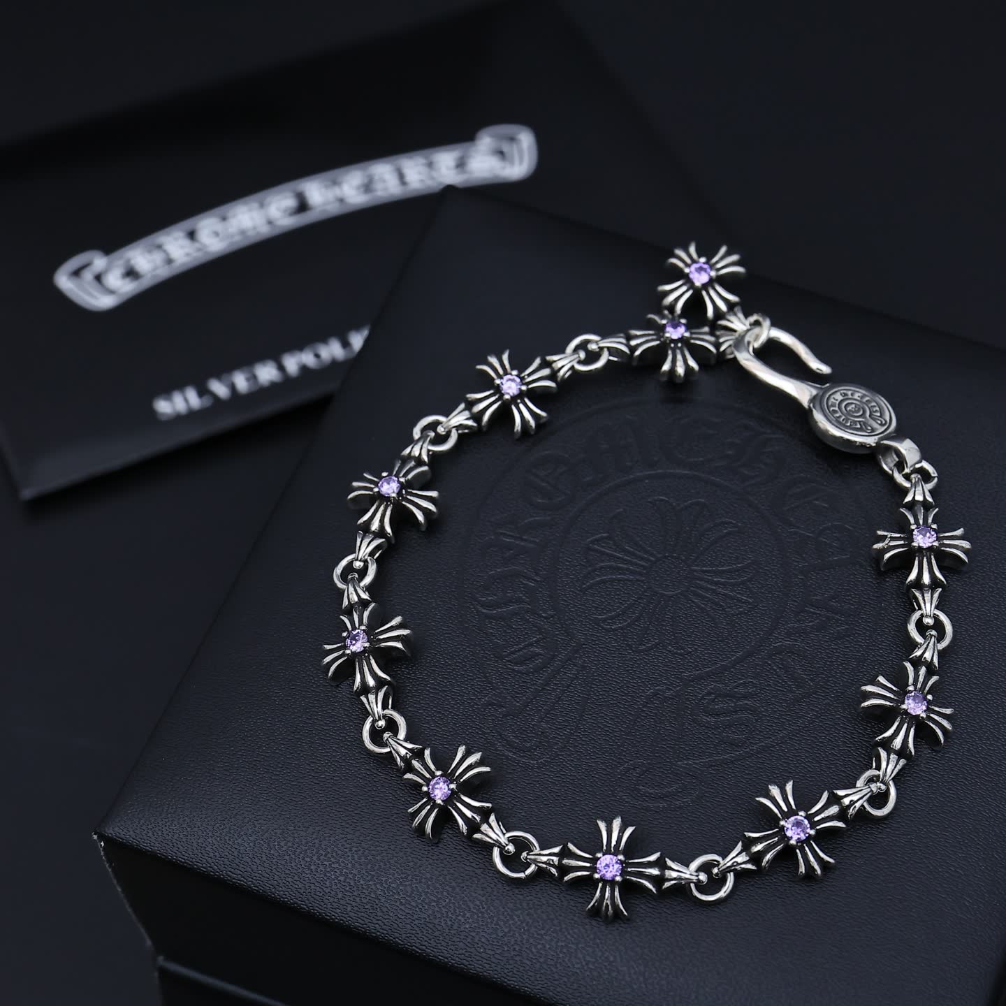 Chrome Hearts Bracelet - Gold and Silver Cross Design